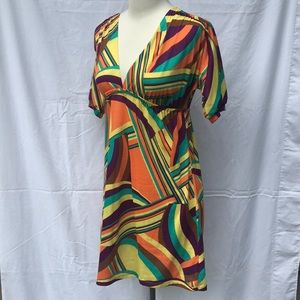 Bright Retro Shortsleeved Dress